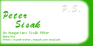 peter sisak business card