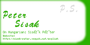 peter sisak business card